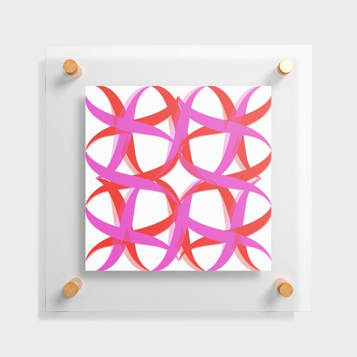 Hot pink and red abstract pattern Floating Acrylic Print