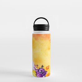 Dia de Muertos Flowers Water Bottle