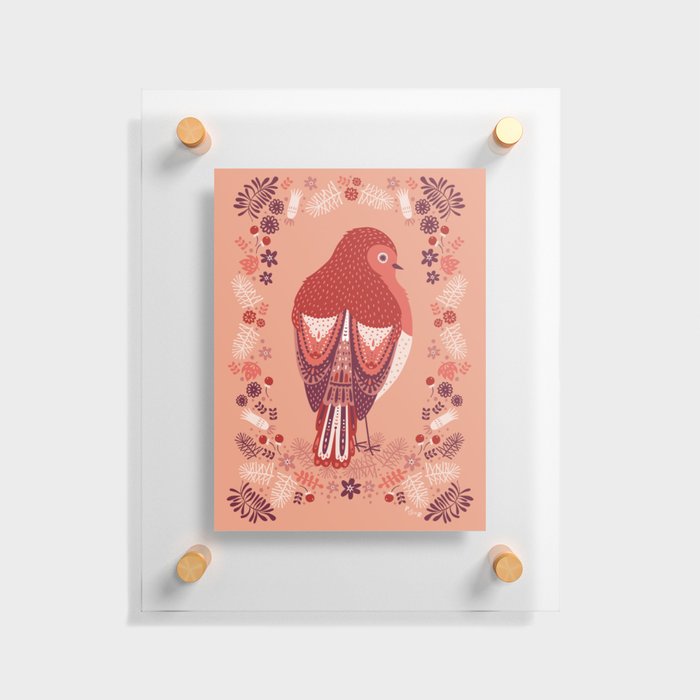 Petite Robin Red Breast Floating Acrylic Print