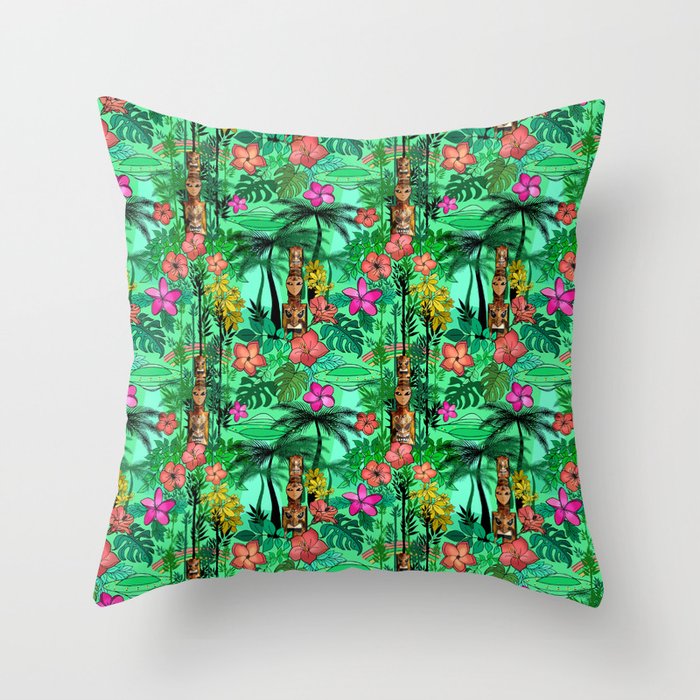 UFO's Over Oahu Throw Pillow