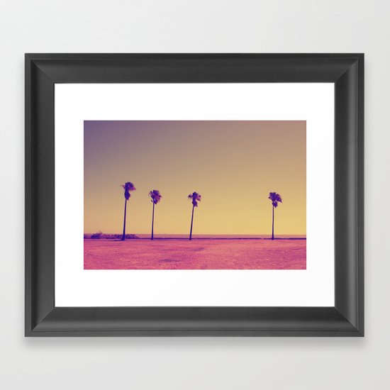 Four Palms In Paradise Framed Art Print