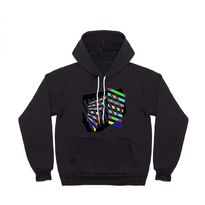 Lost Dimension - Abstract 3D style, multicoloured, geometric artwork Hoody