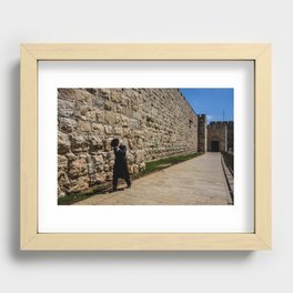 Orthodox Jew in Jerusalem//Old City of Jerusalem//Jaffa Gate in Jerusalem Recessed Framed Print
