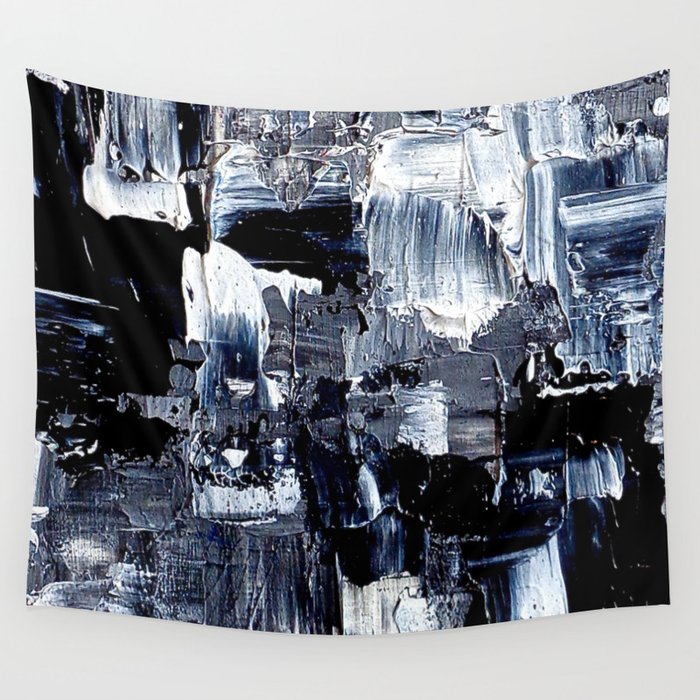 50 Shades... - black & white abstract painting Wall Tapestry