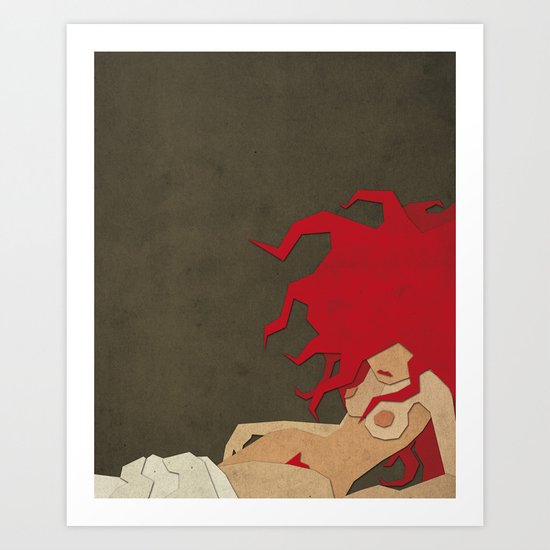 Paper Heroes - The Black Widow wake up Art Print
