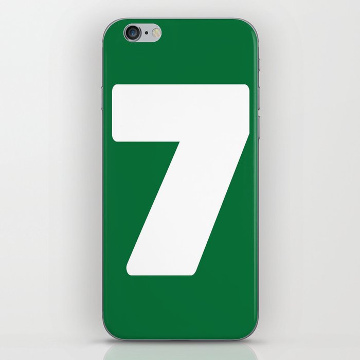 7 (White & Olive Number) iPhone Skin