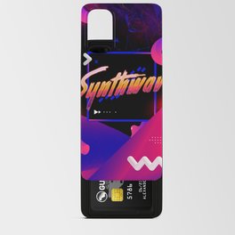 Neon synthwave horizon #2 Android Card Case