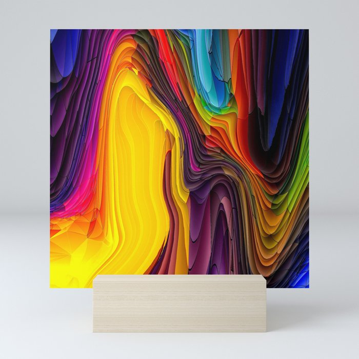 Melting Pot of Colors Abstract Mini Art Print