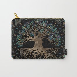 Tree of life -Yggdrasil Golden and Marble ornament Carry-All Pouch | Gold, Sacredtree, Magictree, Graphicdesign, Norsemythology, Golden, Marble, Treeoflife, Vikings, Celtic 