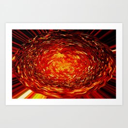 Fireball Abstract  Art Print