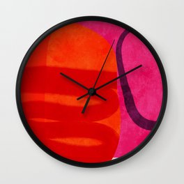 relations - shapes minimal painting abstract Wall Clock
