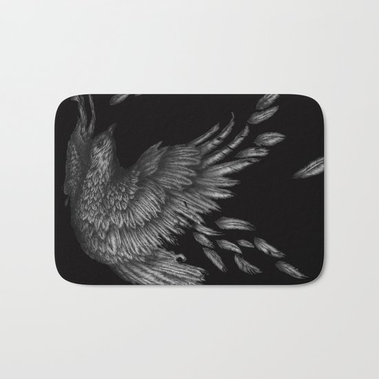 Raven Unravelled in Black Bath Mat