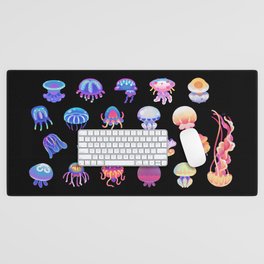 Jellyfish Day - dark Desk Mat