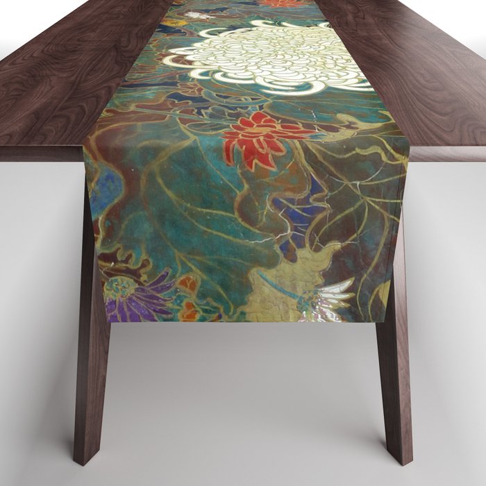 flower【Japanese painting】 Table Runner by merry Society6