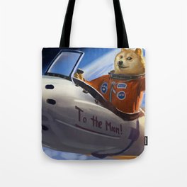 Doge to the moon Tote Bag