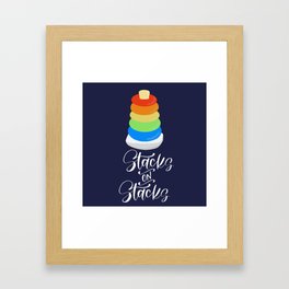 Stacks on Stacks Framed Art Print