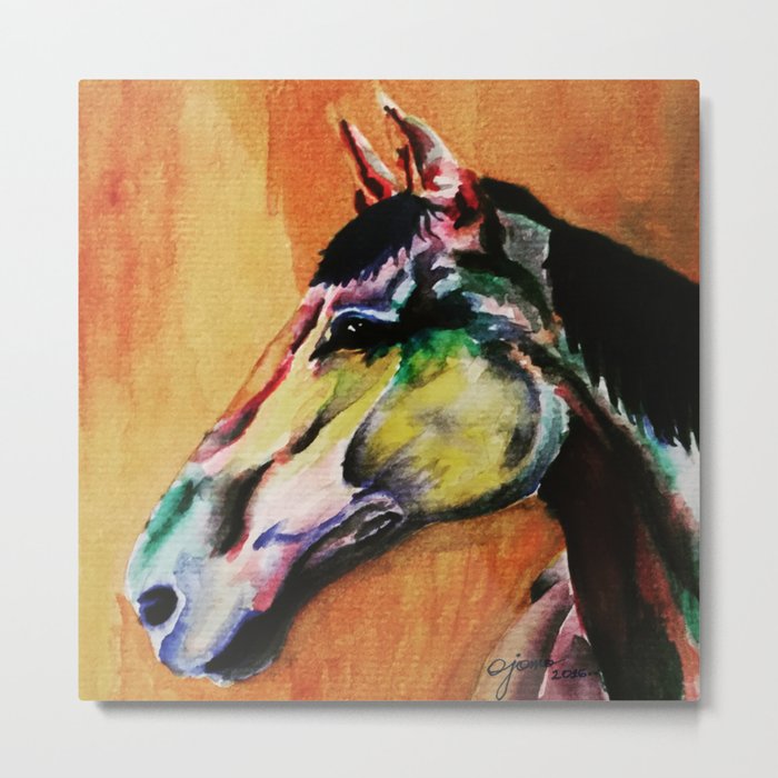 Colorful Horse Metal Print