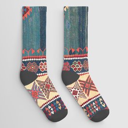 Sivas Antique Turkish Niche Kilim Print Socks