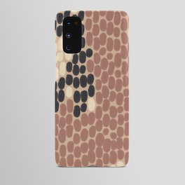 Abstract print in brown, cream and black Android Case