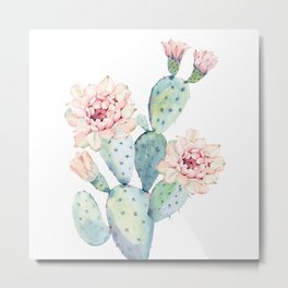 The Prettiest Cactus Metal Print | Digital, Pop Art, Painting, Nature, Succulent, Green, Drawing, Floral, Desert, Abstract 