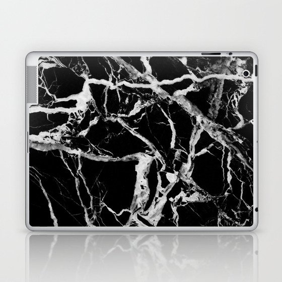 Black marble pattern Laptop & iPad Skin
