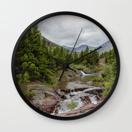 Upper Redrock Falls - Glacier NP Wall Clock