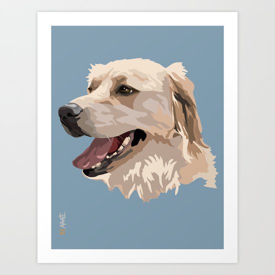 Golden Retriever Dog Art Print