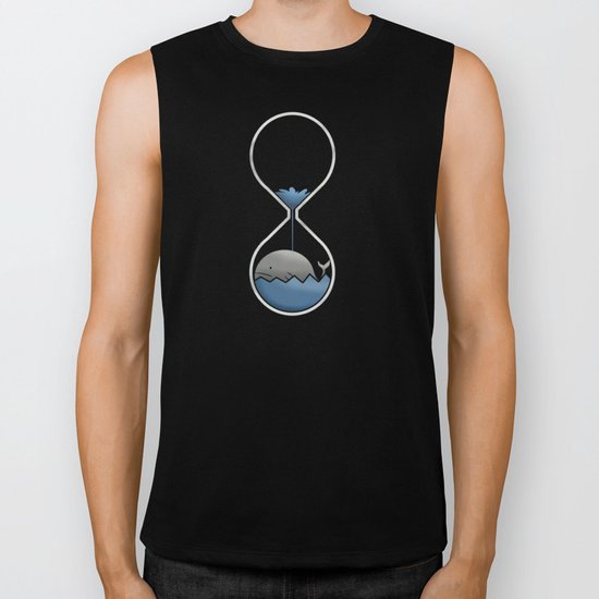 whale hourglass Biker Tank