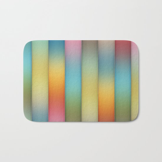 Beautiful, Colorful Stripes Bath Mat
