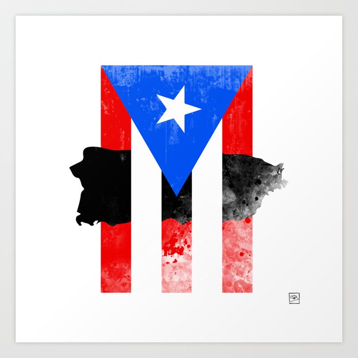 Puerto Rico Flag Art Print By Pmsarchitect Society6