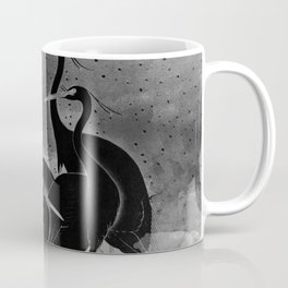 Egrets Art Print Minimalism gray tones Coffee Mug