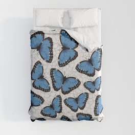 Blue morpho butterflies Duvet Cover