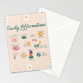 Daily Affirmations For Women Stationery Cards