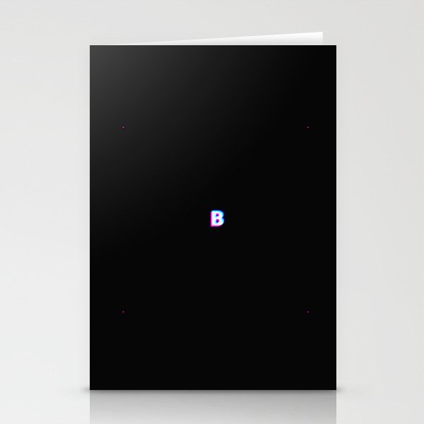 BLACK + neon pixels/ minimal Stationery Cards