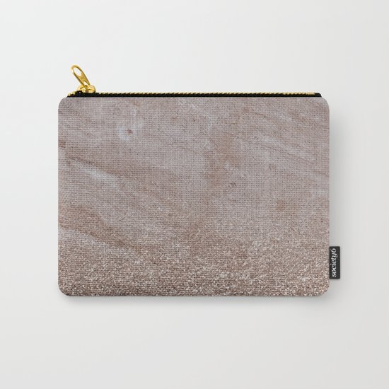 Beige shimmer marble gradient Carry-All Pouch