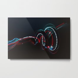 Abstract composition of Wires. Spiral Metal Print