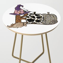 Halloween sublimation pumpkins witch hat Side Table