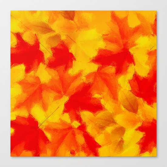 Autumn leaf abstract Canvas Print