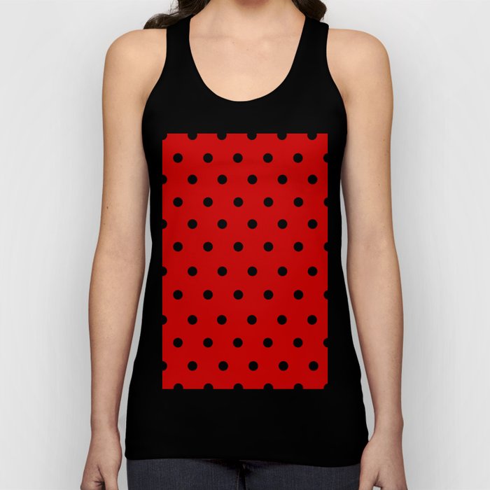 Red polka cheap dot tank