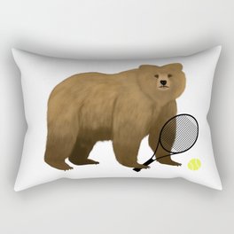 Bear Tennis Rectangular Pillow