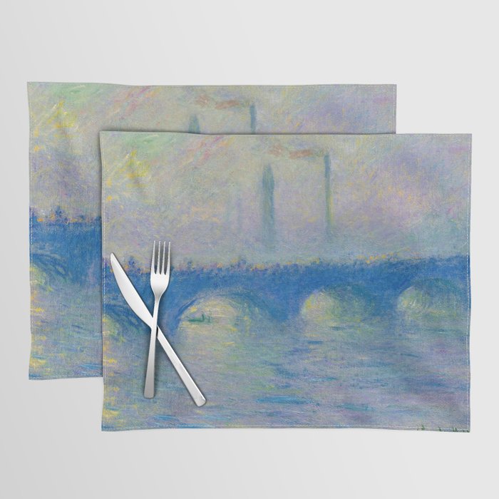 Waterloo Bridge, Fog Effect, 1899-1904 by Claude Monet Placemat