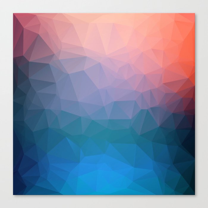 Abstract Colorful Triangles Background Canvas Print By Kars54 Society6