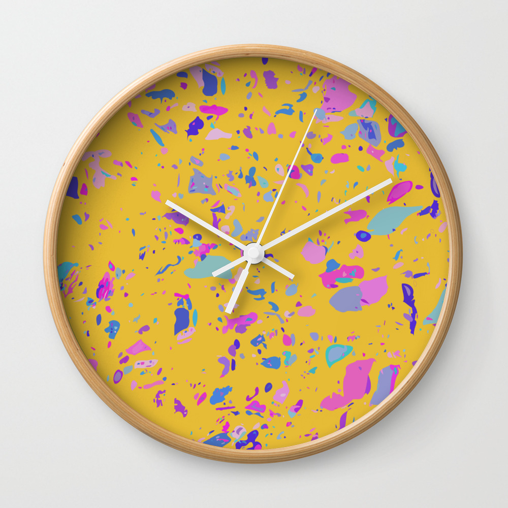Bright Yellow Terrazzo Wall Clock By Junejournal Society6 You'll receive email and feed alerts when new items arrive. bright yellow terrazzo wall clock by junejournal