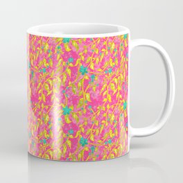 Vines & Rain Coffee Mug | Bright, Pattern, Painting, Floral, Digital, Tropical, Vine 
