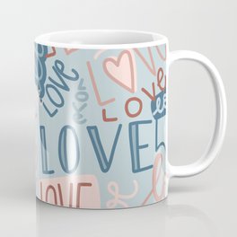 love, love, love blue background Coffee Mug