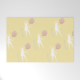 Swaying Floral Goddess Welcome Mat