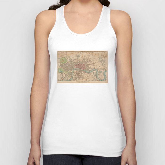 Vintage Map of London England (1815) Tank Top