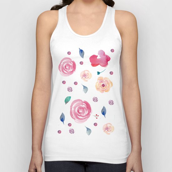 Springtime florals Unisex Tank Top