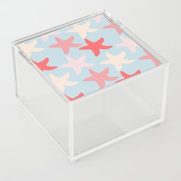 Starfish Pattern in Pastel Beach Colors Acrylic Box