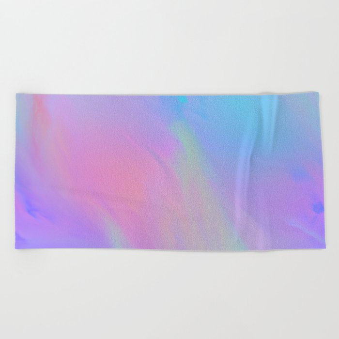 Neon Flow Nebula #3 Beach Towel
